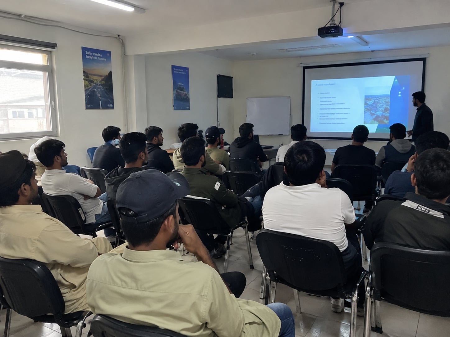 Group of candidates attending a briefing session